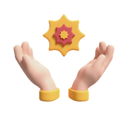 Hands holding hope icon