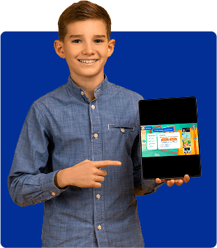 Boy with laptop in hand