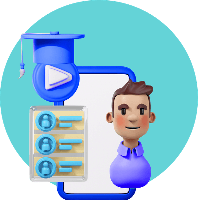 ZoniLive vector image of teachers engaged in delivering online education to students