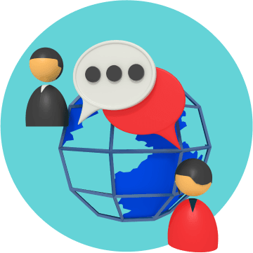 ZoniLive world connecting with people icon, symbolizing global access to online education and learning