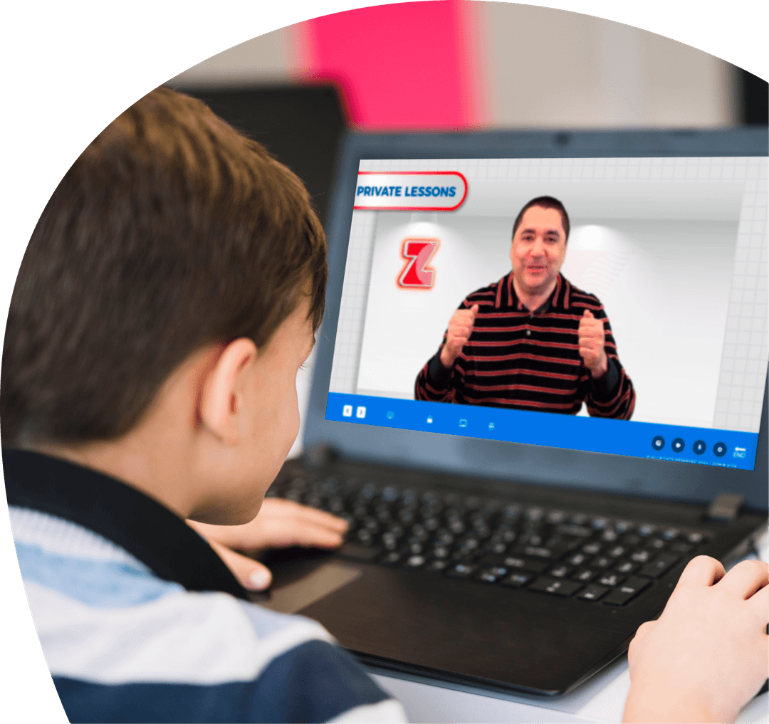 Kid learning from ZoniLive's online classes for interactive and engaging education