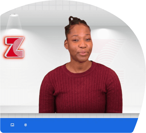 ZoniLive teacher teaching an interactive lesson to students