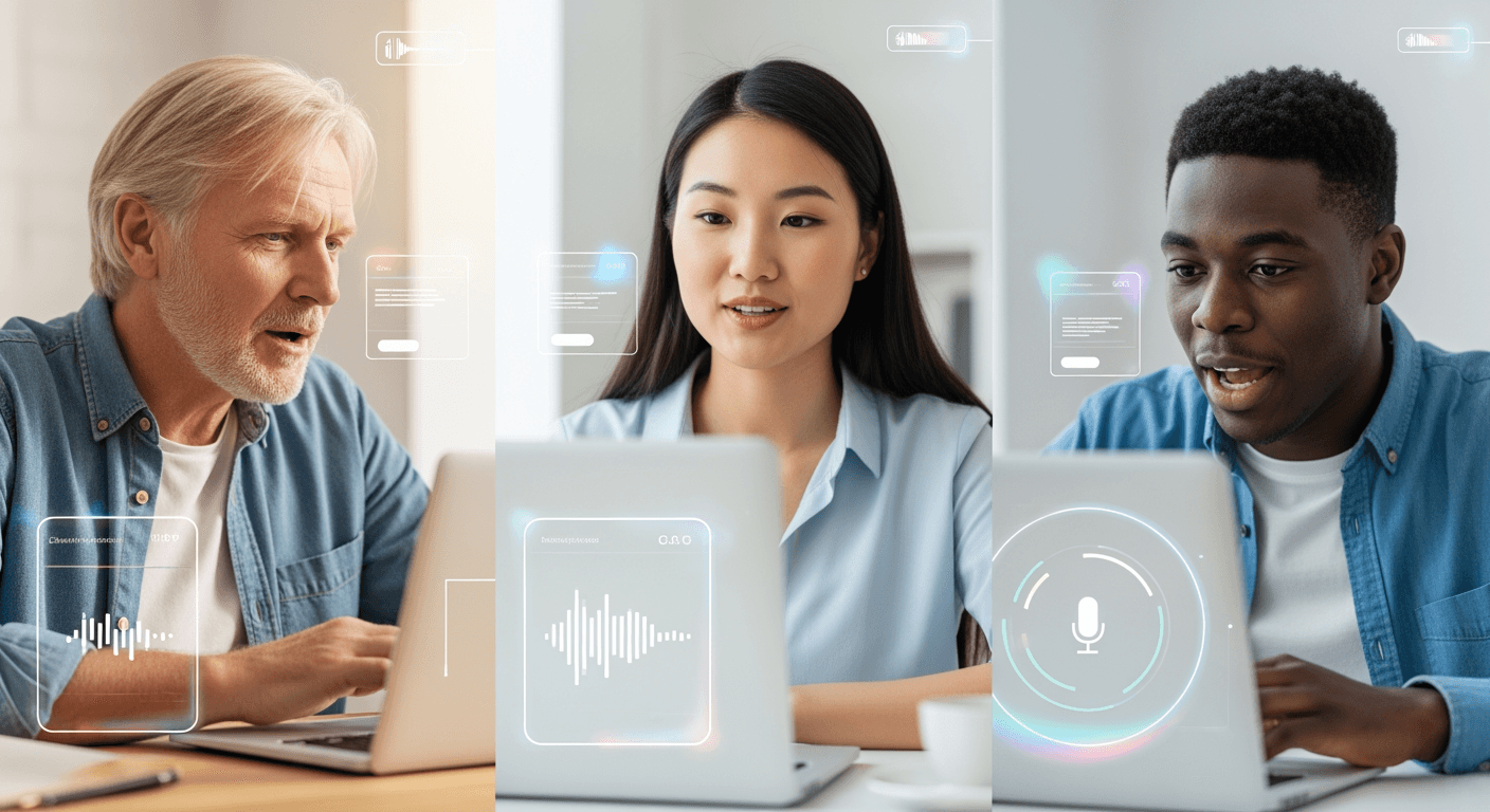 Three people practicing Spanish