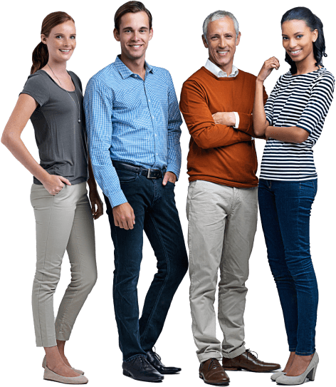 ZoniLive group of people from different age groups standing together, representing diverse learners in online education