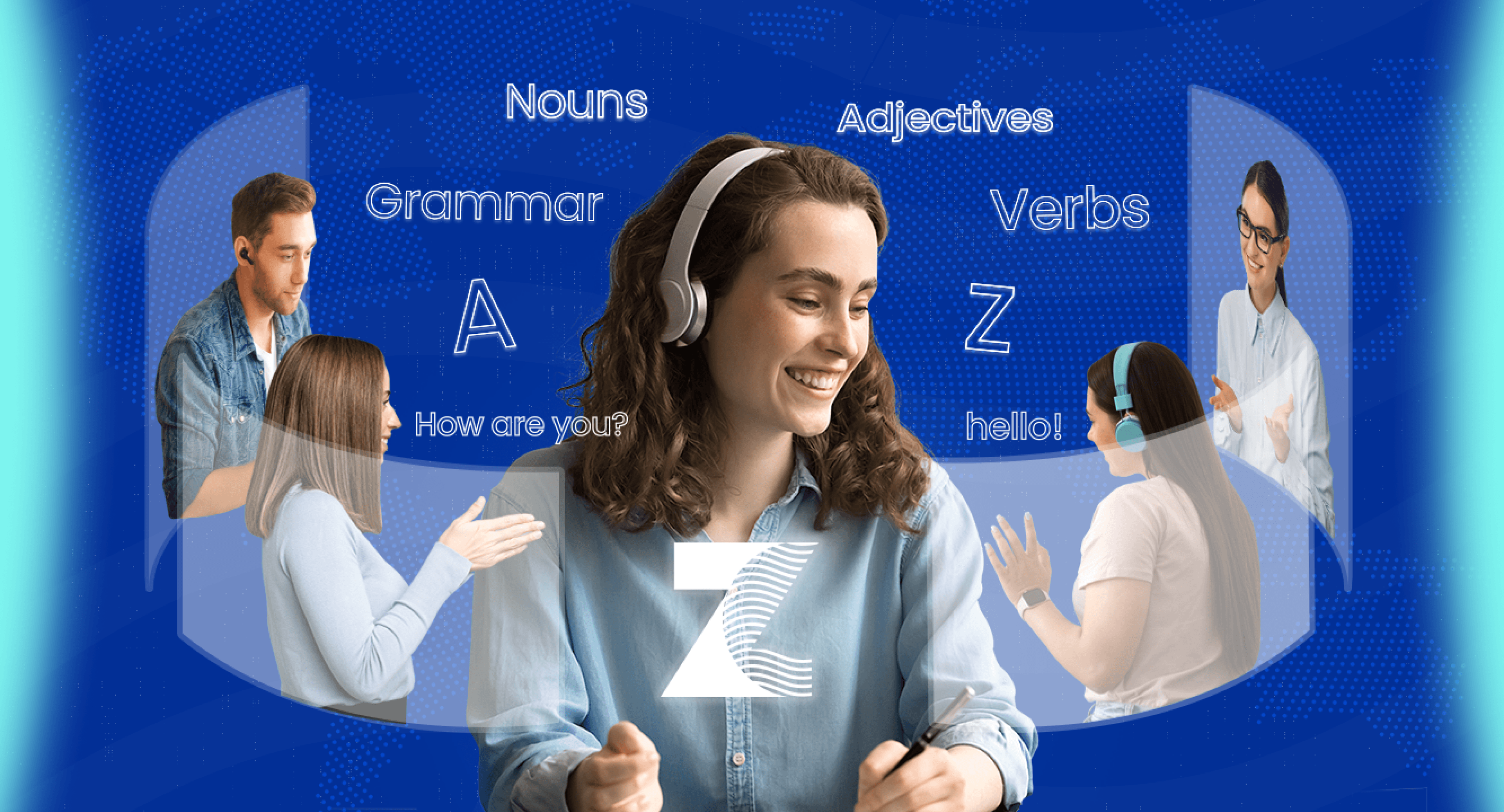 ZoniLive teenager with teachers exploring the English language through interactive online lessons