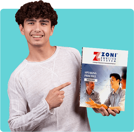 ZoniLive boy holding a Zoni book, representing young learners engaging with educational resources through online learning