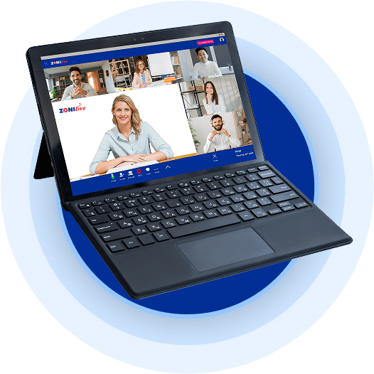 ZoniLive girl using a laptop hero image, representing digital learning and student engagement in online education